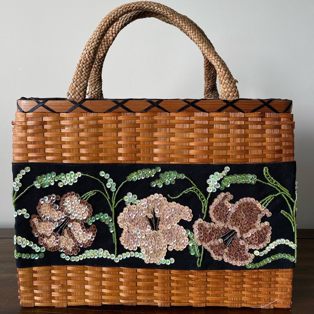 Sequin floral bag (medium)
